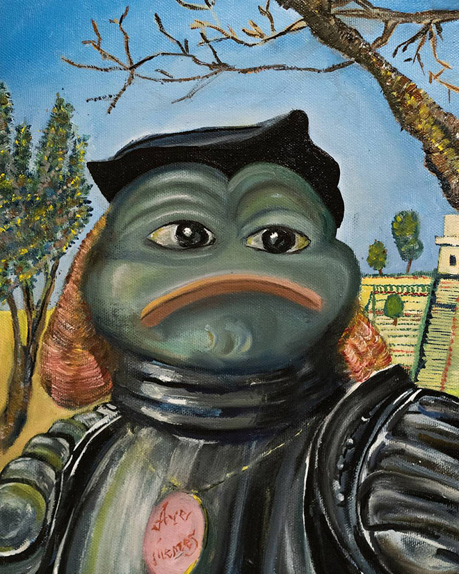 Pepe The Frog painting.