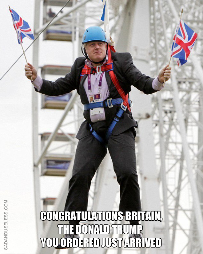 Funny Boris Johnson meme.