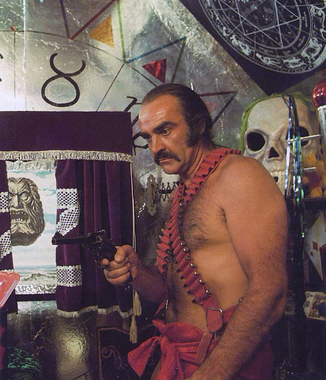 Sean Connery rocked a scarlet mankini In 1974 sci-fi movie "Zardoz".