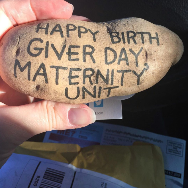 Message delivered by potato mail service.