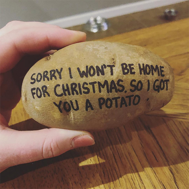 Message delivered by potato mail service.