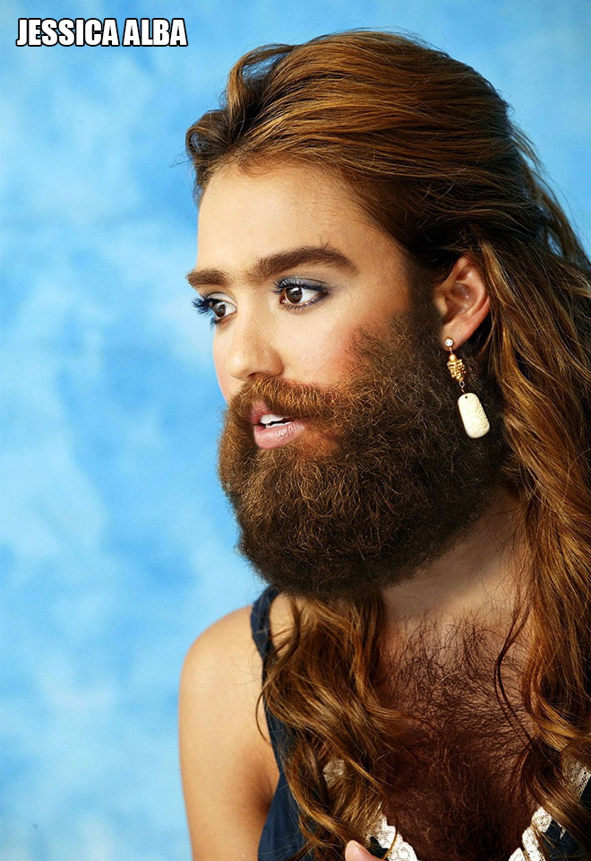 Female Celebrities With Beards