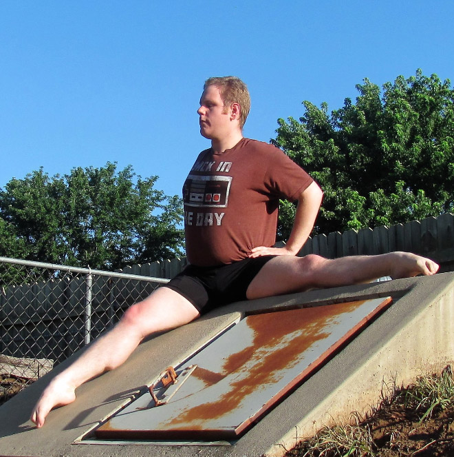 Meet Chris: the splits guy.