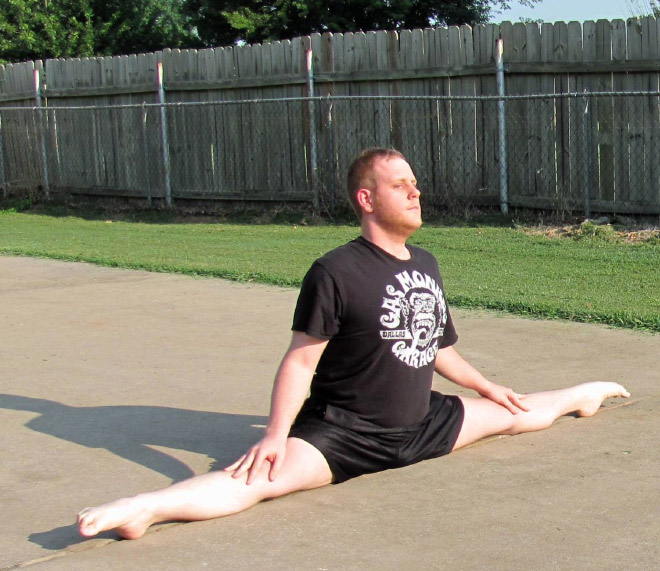 Meet Chris: the splits guy.