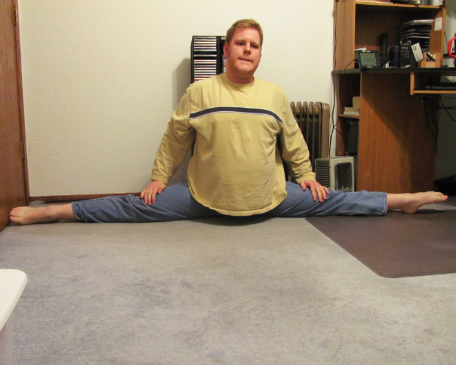 Meet Chris: the splits guy.