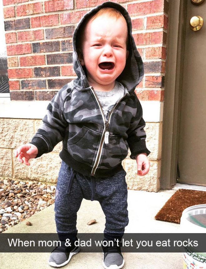 Why this kid is crying...