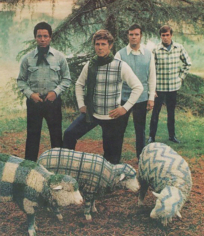 Awkward 1970s male fashion.