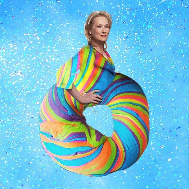 Meryl Streep photoshopped into food.