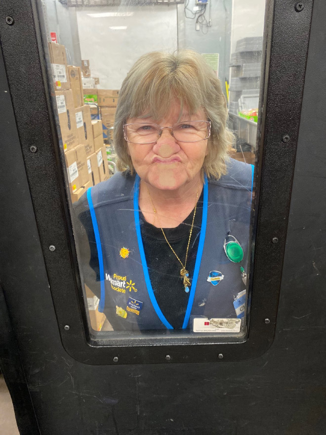 Meet Charlene. She loves working at Walmart.
