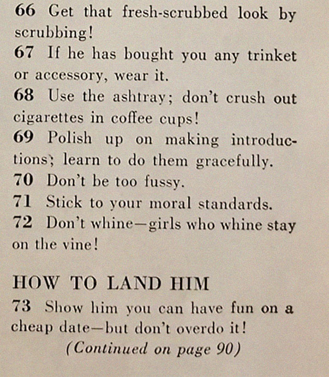 How to get a husband according to 1958 magazine.