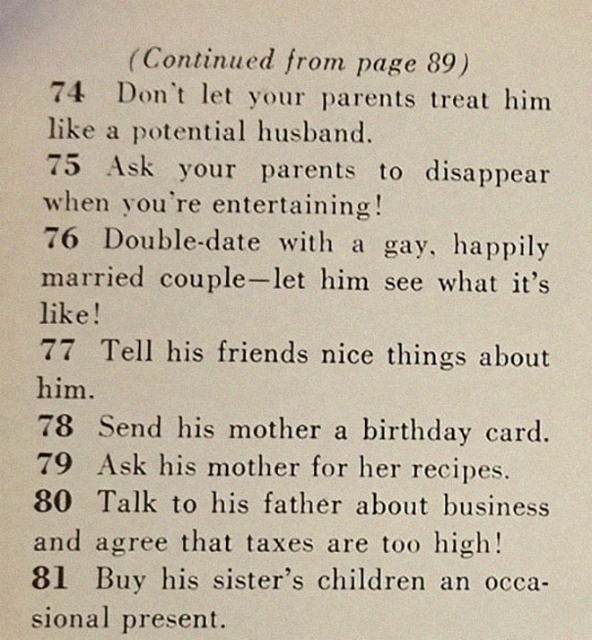 How to get a husband according to 1958 magazine.