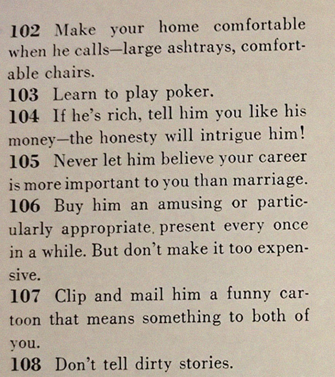 How to get a husband according to 1958 magazine.