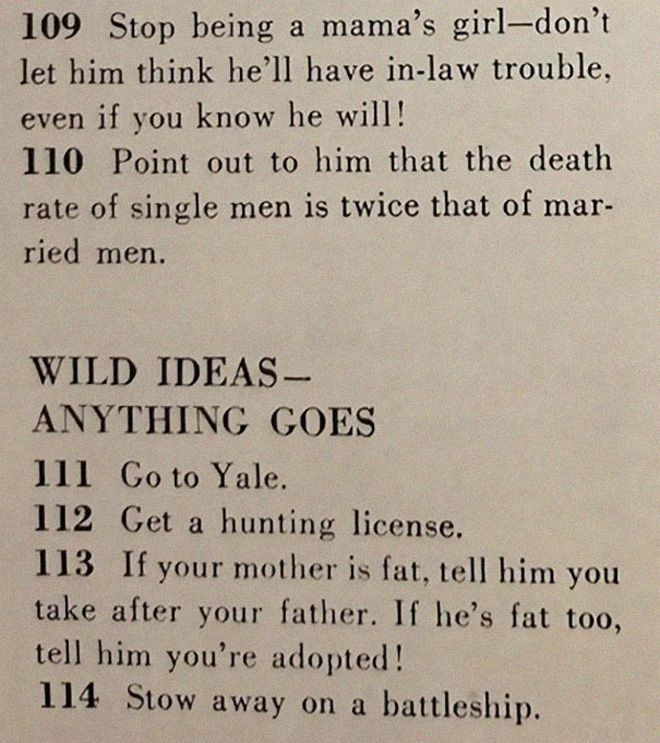 How to get a husband according to 1958 magazine.