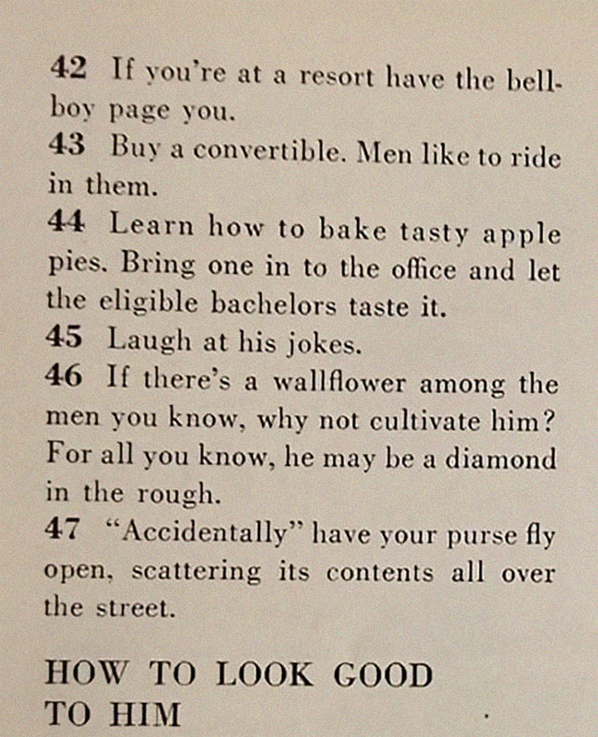 How to get a husband according to 1958 magazine.