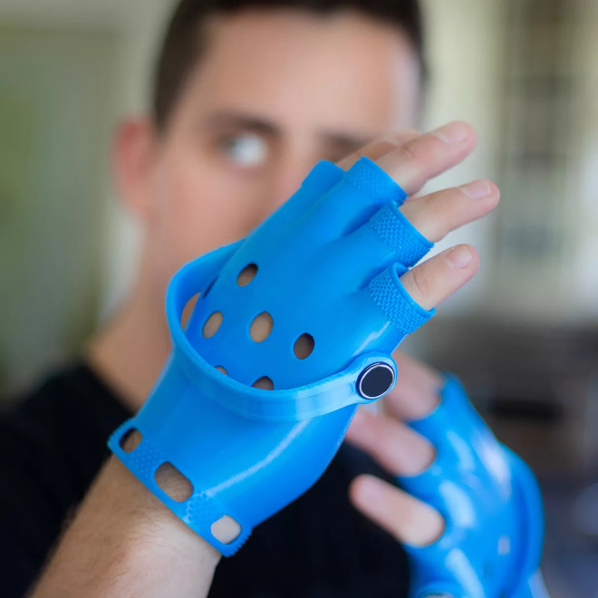 Crocs gloves.