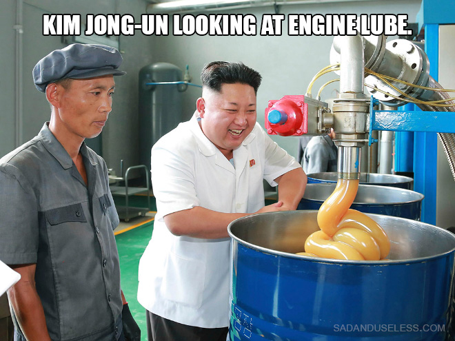 Kim Jong-un looking at things.