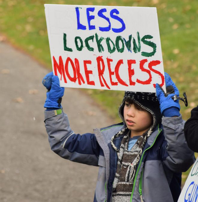 Kids make the best protest signs.