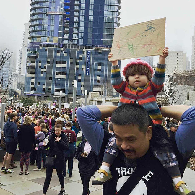 Kids make the best protest signs.