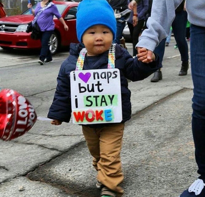 Kids make the best protest signs.