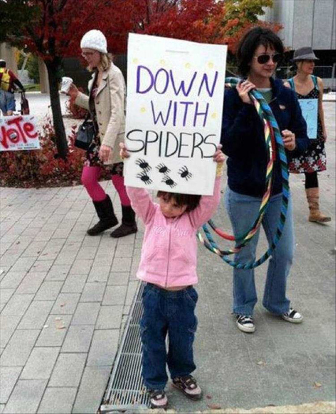 Kids make the best protest signs.