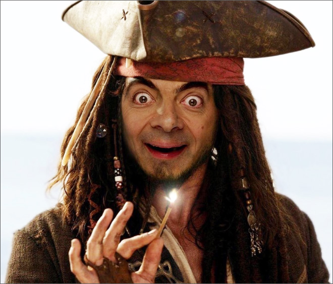 Mr. Bean meets Photoshop.