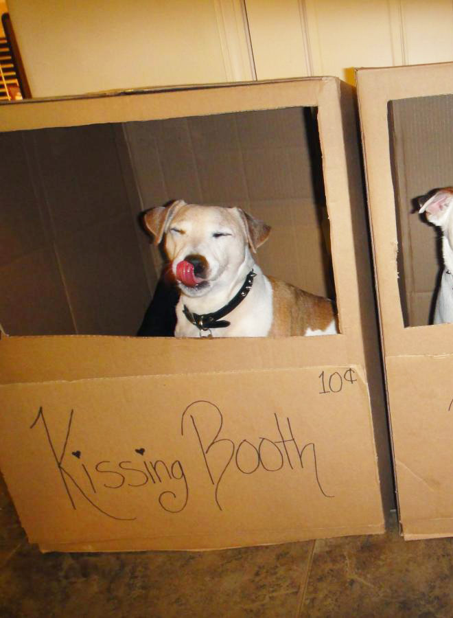 Kissing booth.