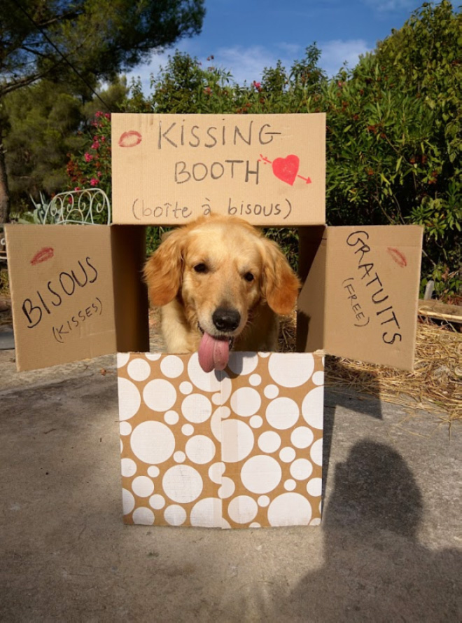 Kissing booth.