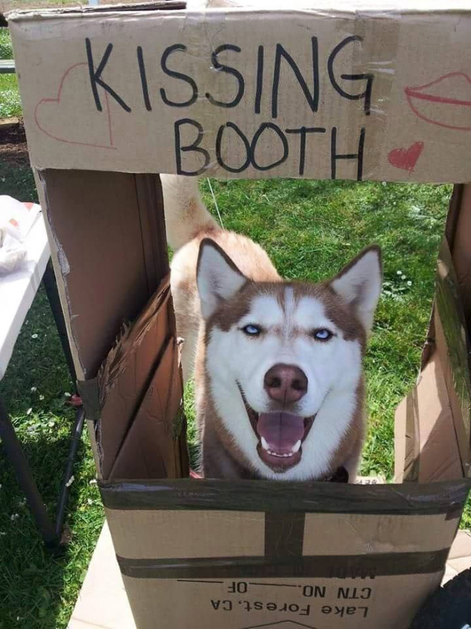 Kissing booth.