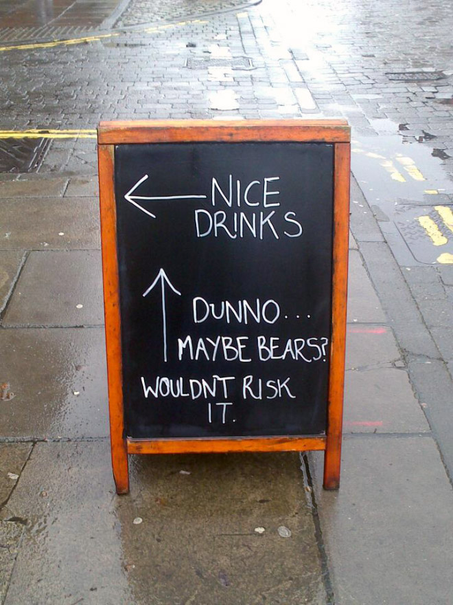 funny drinking signs