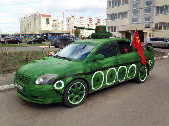 Russians love turning their cars into tanks.