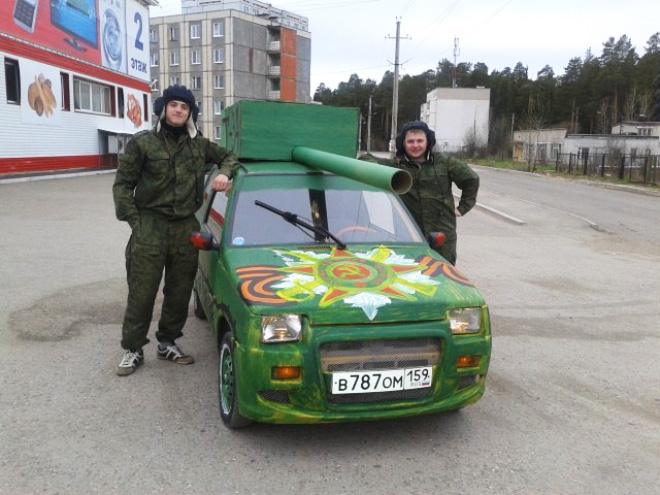 Russians love turning their cars into tanks.