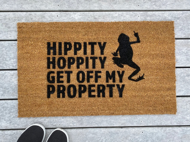 Rude door mat.