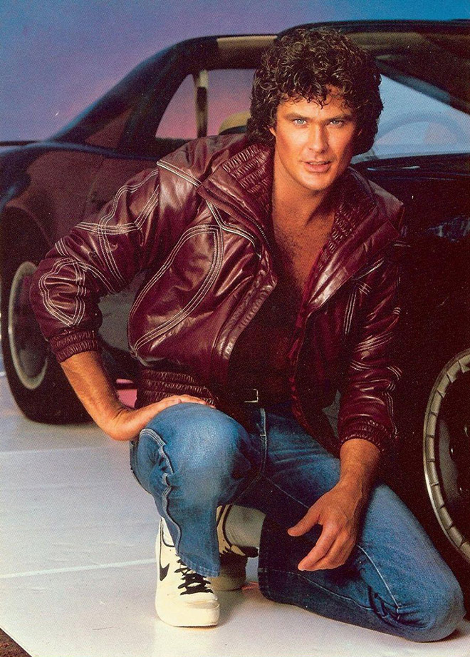 Cheesy old portrait of David Hasselhoff.