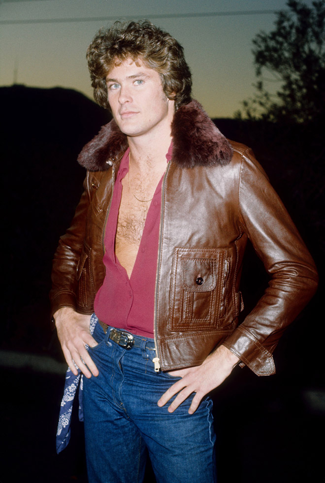 Cheesy old portrait of David Hasselhoff.