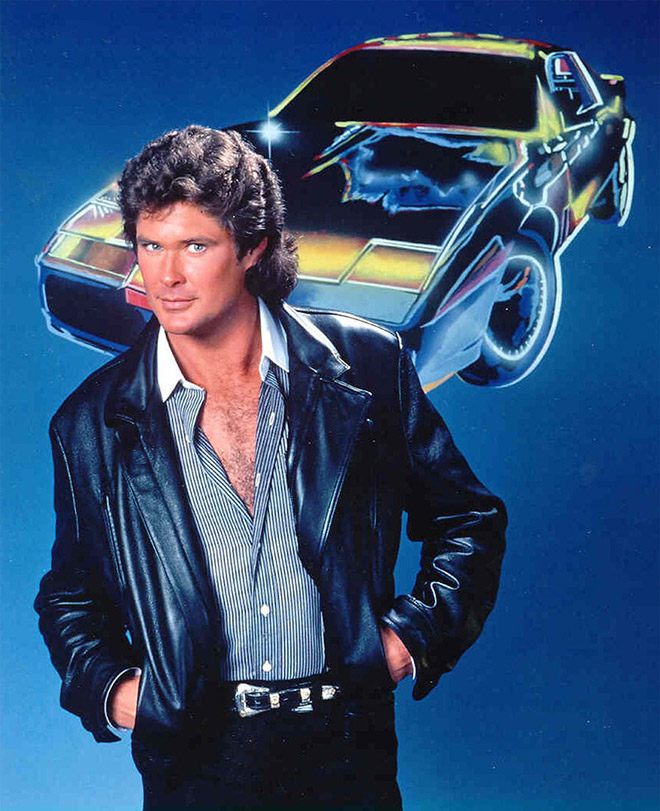 Cheesy old portrait of David Hasselhoff.