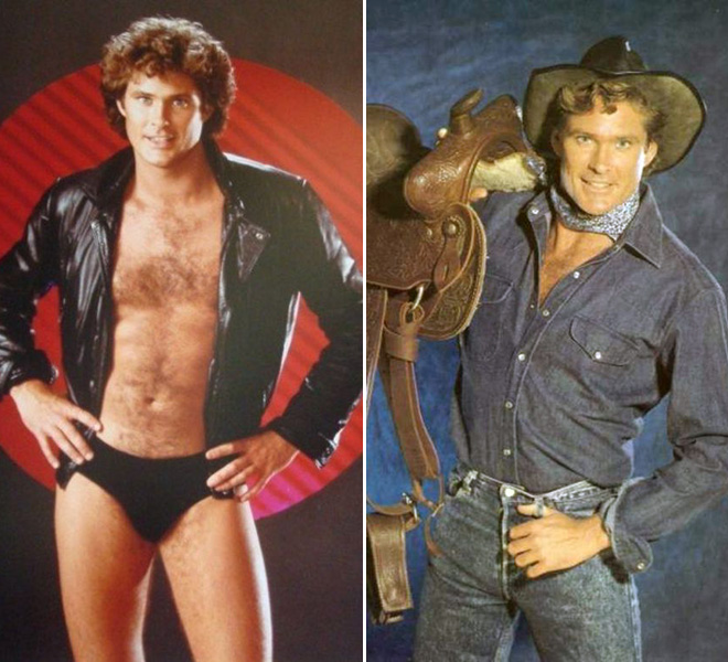 Cheesy old portrait of David Hasselhoff.