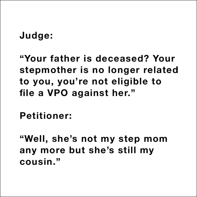 Funny overheard courthouse conversation.