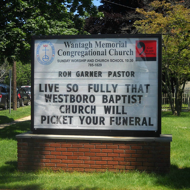 Brilliant funny church sign.