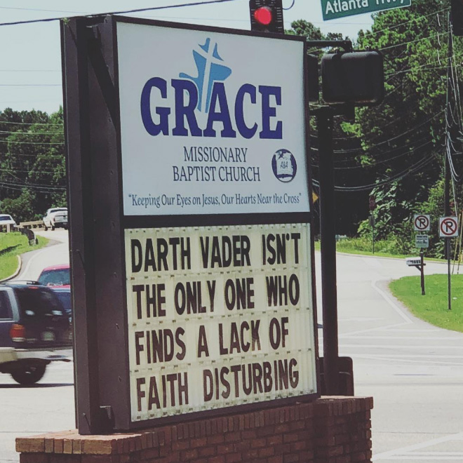 Brilliant funny church sign.