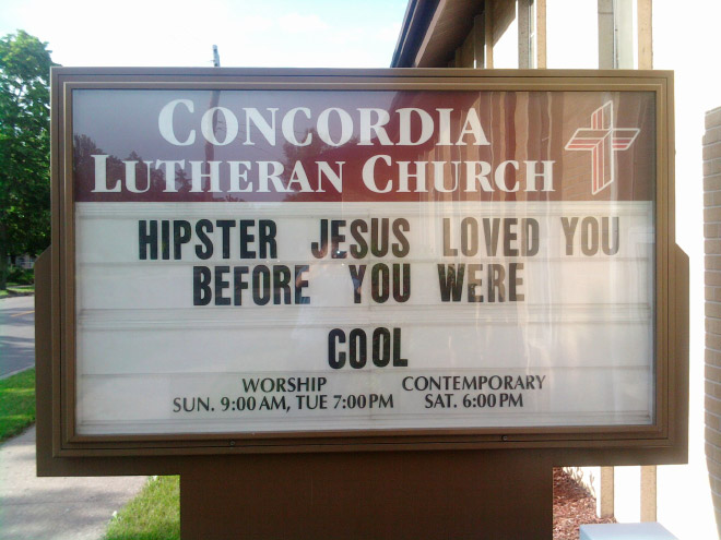 Brilliant funny church sign.