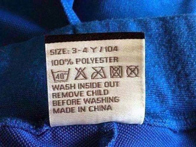 Funny clothing tag.