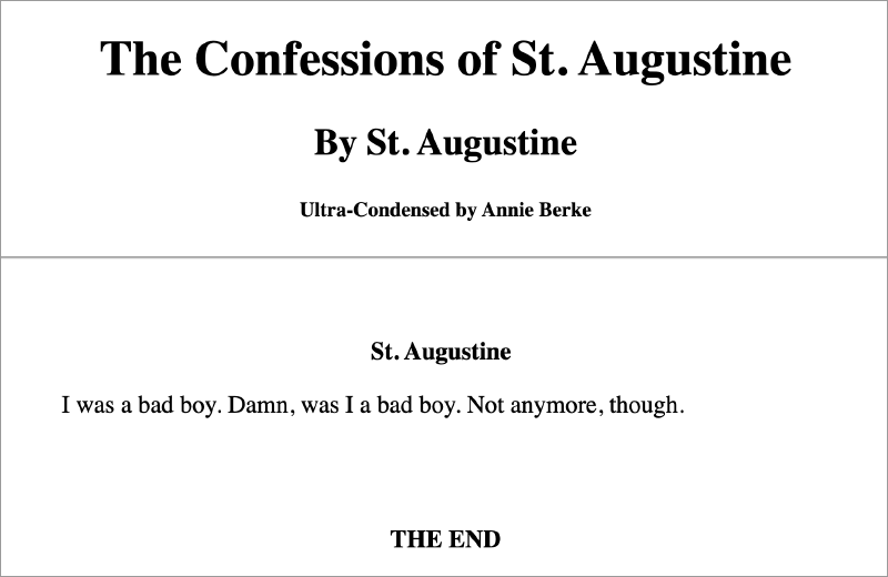 The Confessions of St. Augustine