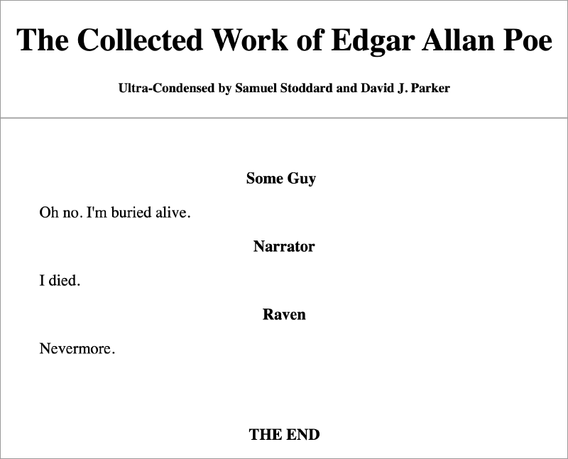 The Collected Work of Edgar Allan Poe