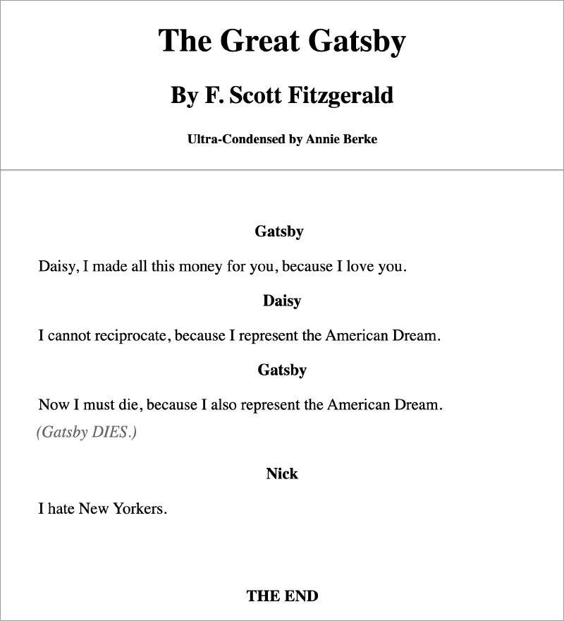 The Great Gatsby