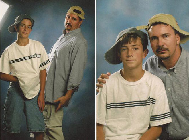 Awkward dad photos.