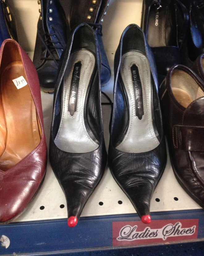 Crime against shoe design and fashion.