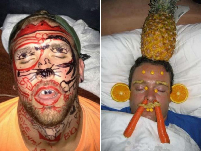 Number 1 Rule at a Party: DON'T FALL ASLEEP FIRST!