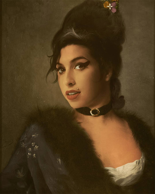 When celebrity turns into a classical painting...