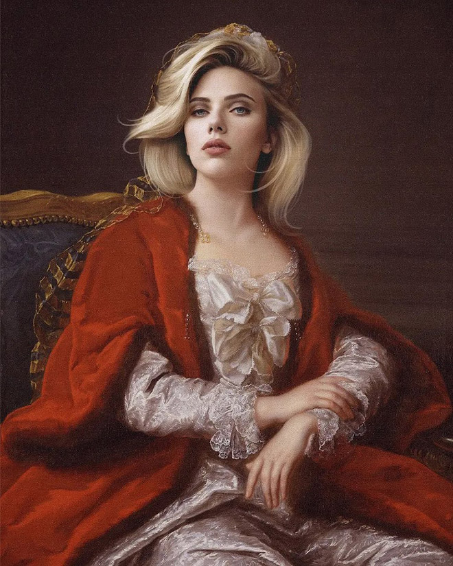 When celebrity turns into a classical painting...