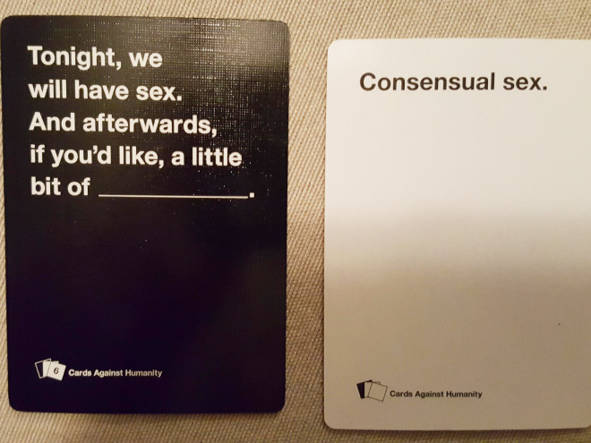 Funny "Cards Against Humanity" answer.